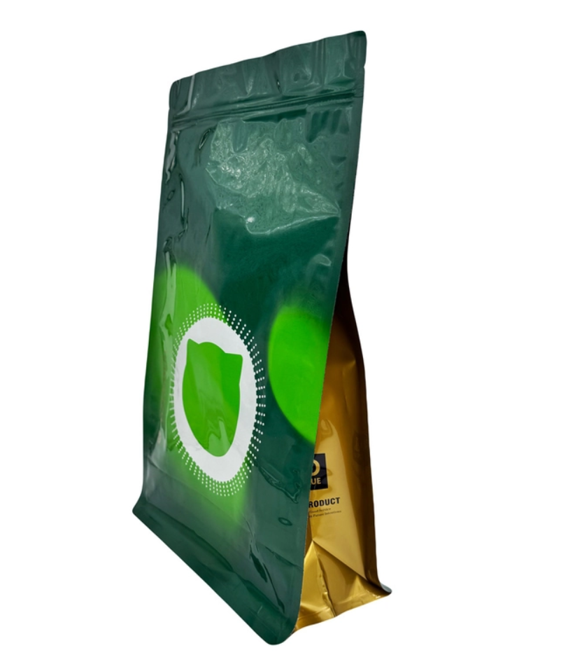 2.5kg Custom Design Heavy Duty Metallic Lining Block Flat Bottom Resealable Dry Pet Dog Food Packaging Bags with Ziplock