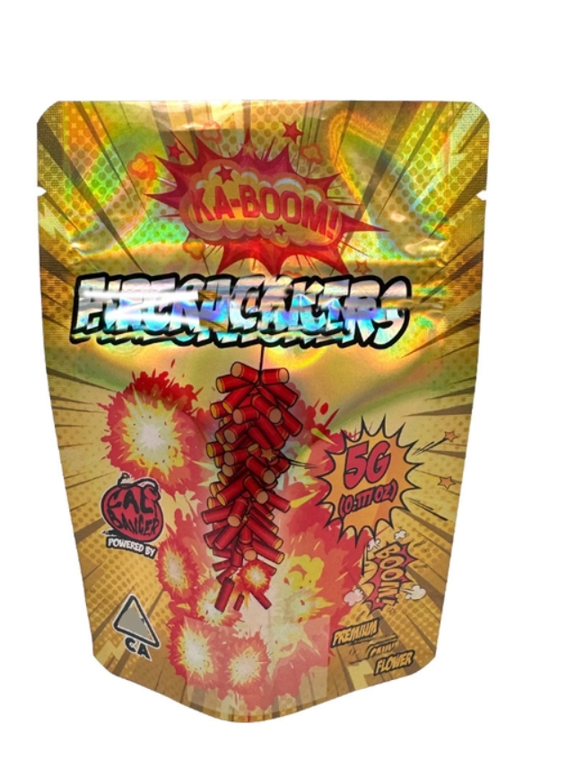Custom Shinny Holographic Bags Packaging 3.5 Grams Stand Up Pouch With Child Proof Zipper