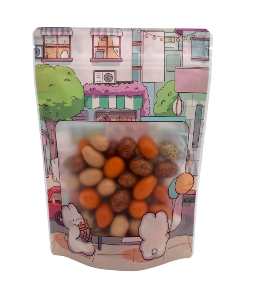 HP Digital printing Recyclable Food Stand Up Pouches For Herbs Snack Tea Spices Pet Food And Candies