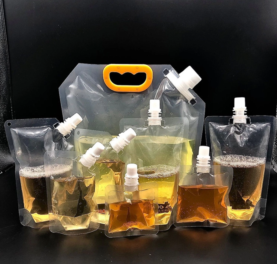 Customized Heat Seal Pour Liquid Spout Bags Wholesale For Beverage Stores