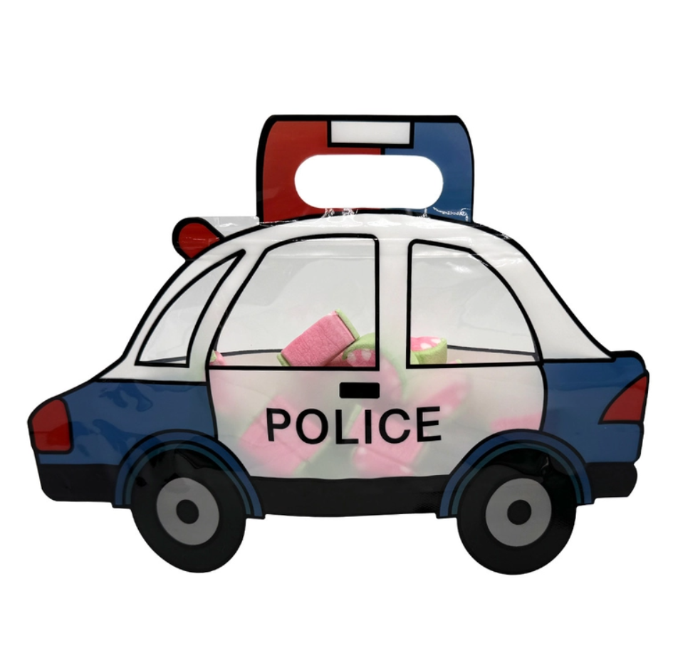 Cartoon Police Car Shape Die Cutting Stand Up Pouch Bags Wholesale with Resealable Zipper for Food Snacks Storage