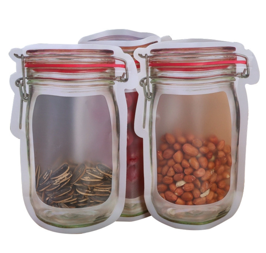 Custom Pre Printed Reusable Shaped Packaging Pouches In Various Colors And Designs for Food