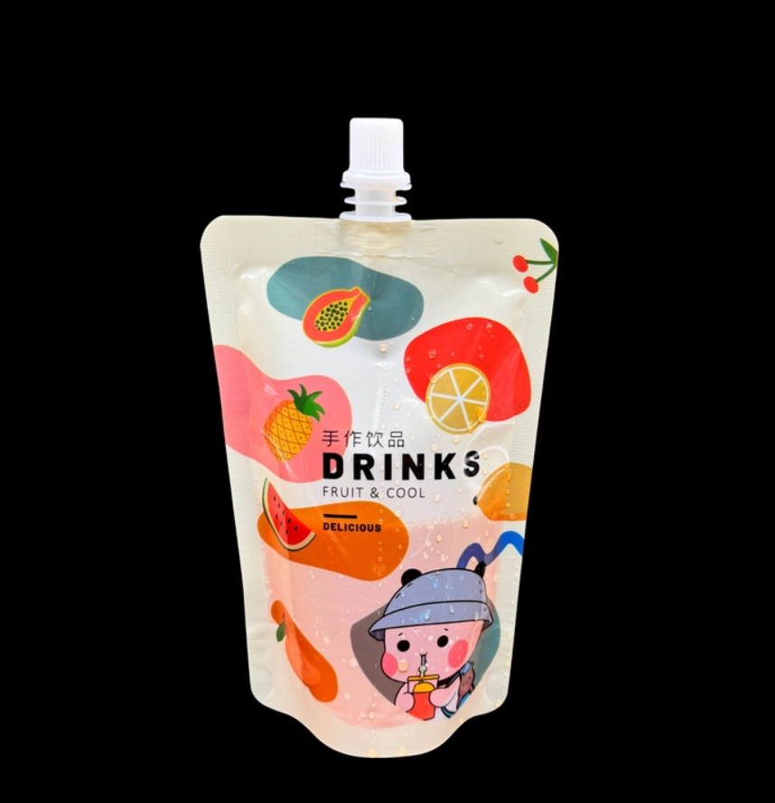 BPA Free Custom Printed Spouted Stand Up Pouch For Baby Food Liquid Food Soup Liquor