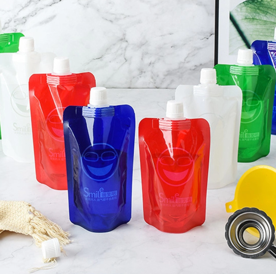 Customizable Heat Seal Stand Up Spout Pouches for Adult Alcohol, Beer, Beverages Drinks Packaging