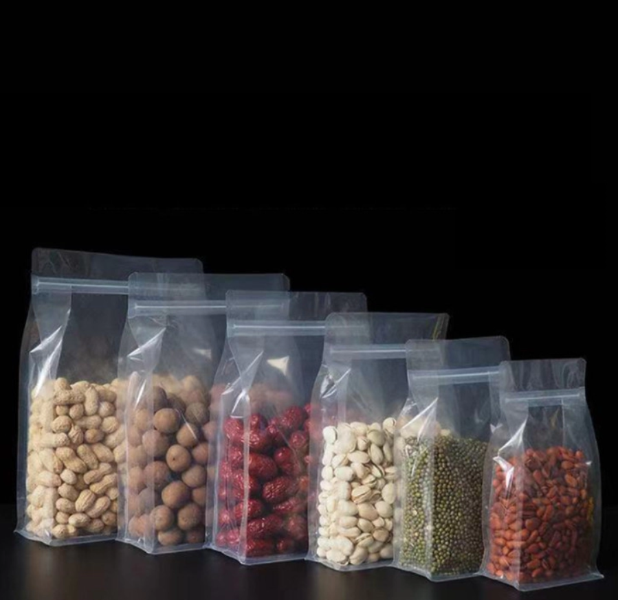 Wholesale Smell Proof Plastic Square Bottom Side Gusset Zipper Pouch Bags for Food Storage