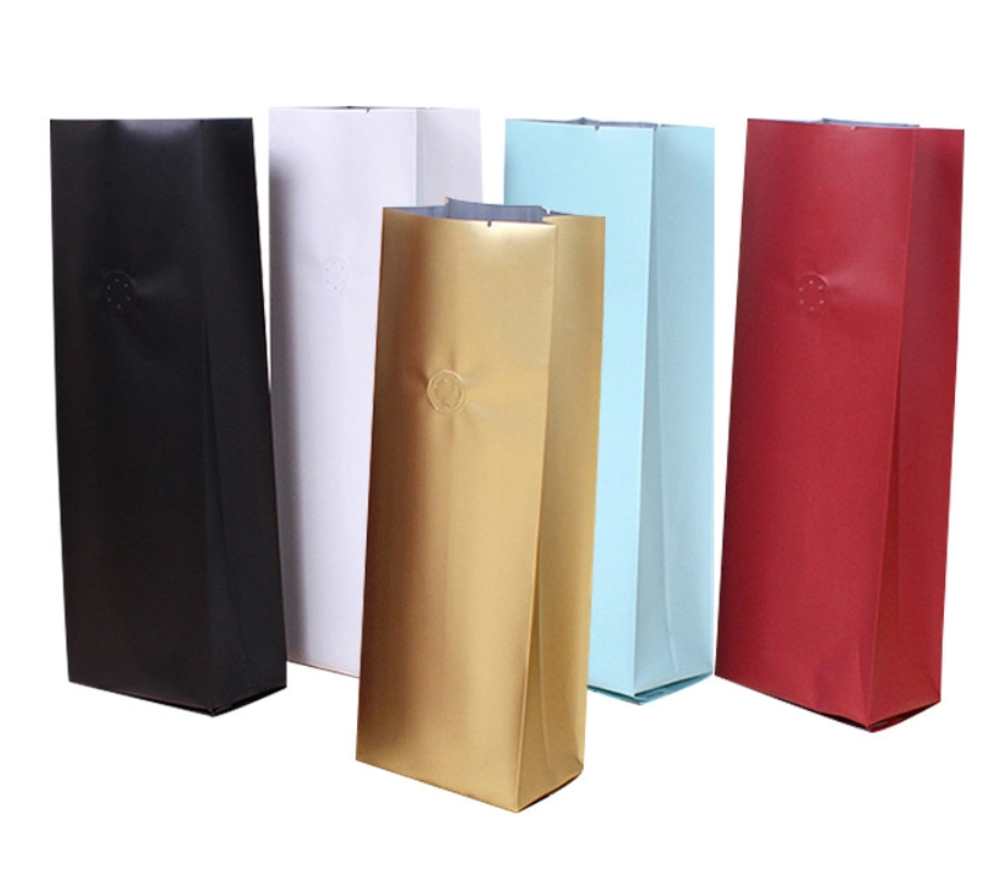 Side Gusset Coffee Bags With Valve And Tin Tie HP Digital Printing